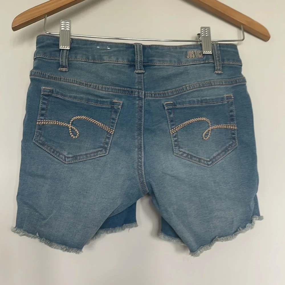 Justice Distressed Denim Shorts Sz 12 EUC